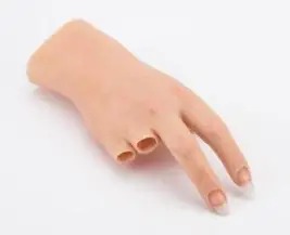 Silicon prosthetic hand